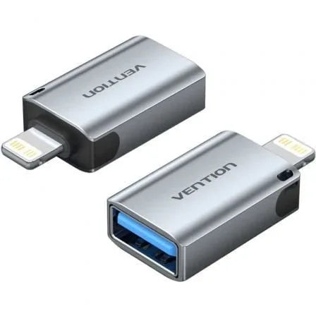 Adaptador OTG USB Vention CUCH0/ USB Hembra - Lightning Macho/ Azul - PixelPlaza