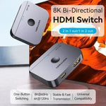 Switch Conmutador 8K HDMI 2.1 Bidireccional Vention AKPH0 HDMI Hembra/USB-C Hembra - 2x HDMI Hembra - PixelPlaza