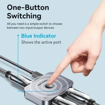 Switch Conmutador 8K HDMI 2.1 Bidireccional Vention AKPH0 HDMI Hembra/USB-C Hembra - 2x HDMI Hembra - PixelPlaza