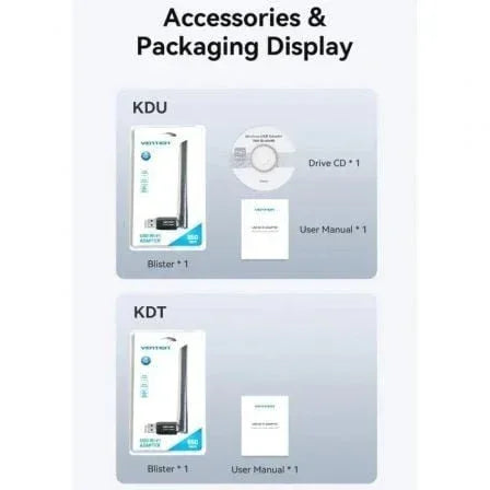 Adaptador USB - WiFi Vention KDUB0/ 650Mbps/ Incluye Drivers - PixelPlaza