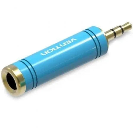 Adaptador Jack Vention VAB-S04-L/ Jack 3.5 Macho - Jack 6.5 Hembra/ Azul - PixelPlaza