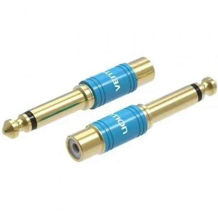 Adaptador Jack Vention VDD-C03/ RCA Hembra - Jack 6.5 Macho/ Azul - PixelPlaza