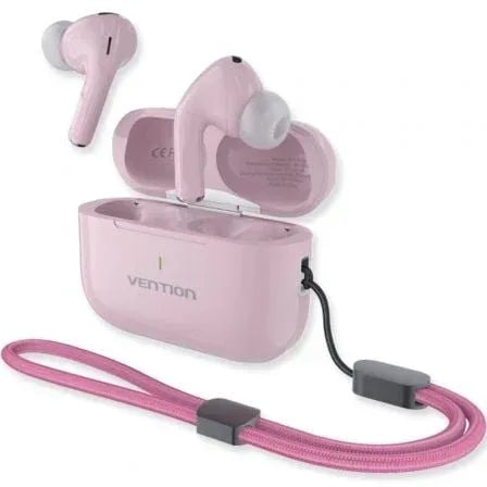 Auriculares Bluetooth Vention Echo Lite E11 Plus con estuche de carga/ Autonomía 30h/ Rosas - PixelPlaza