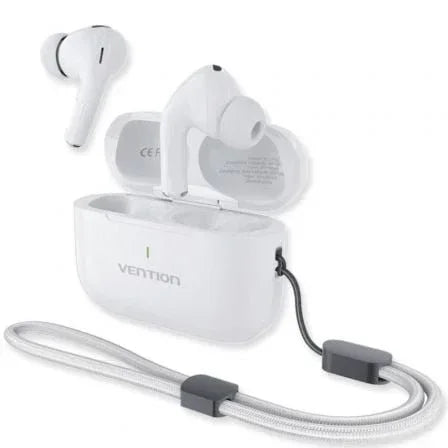 Auriculares Bluetooth Vention Echo Lite E11 Plus con estuche de carga/ Autonomía 30h/ Blancos - PixelPlaza