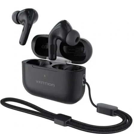 Auriculares Bluetooth Vention Echo Lite E11 Pro con estuche de carga/ Negros - PixelPlaza