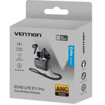 Auriculares Bluetooth Vention Echo Lite E11 Pro con estuche de carga/ Negros - PixelPlaza