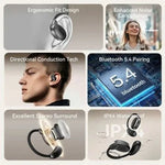 Auriculares Deportivos Bluetooth Vention Open Ear OpenBeat O15 NBTB0 con estuche de carga/ Negros - PixelPlaza