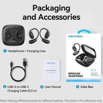 Auriculares Deportivos Bluetooth Vention Open Ear OpenBeat O15 NBTB0 con estuche de carga/ Negros - PixelPlaza