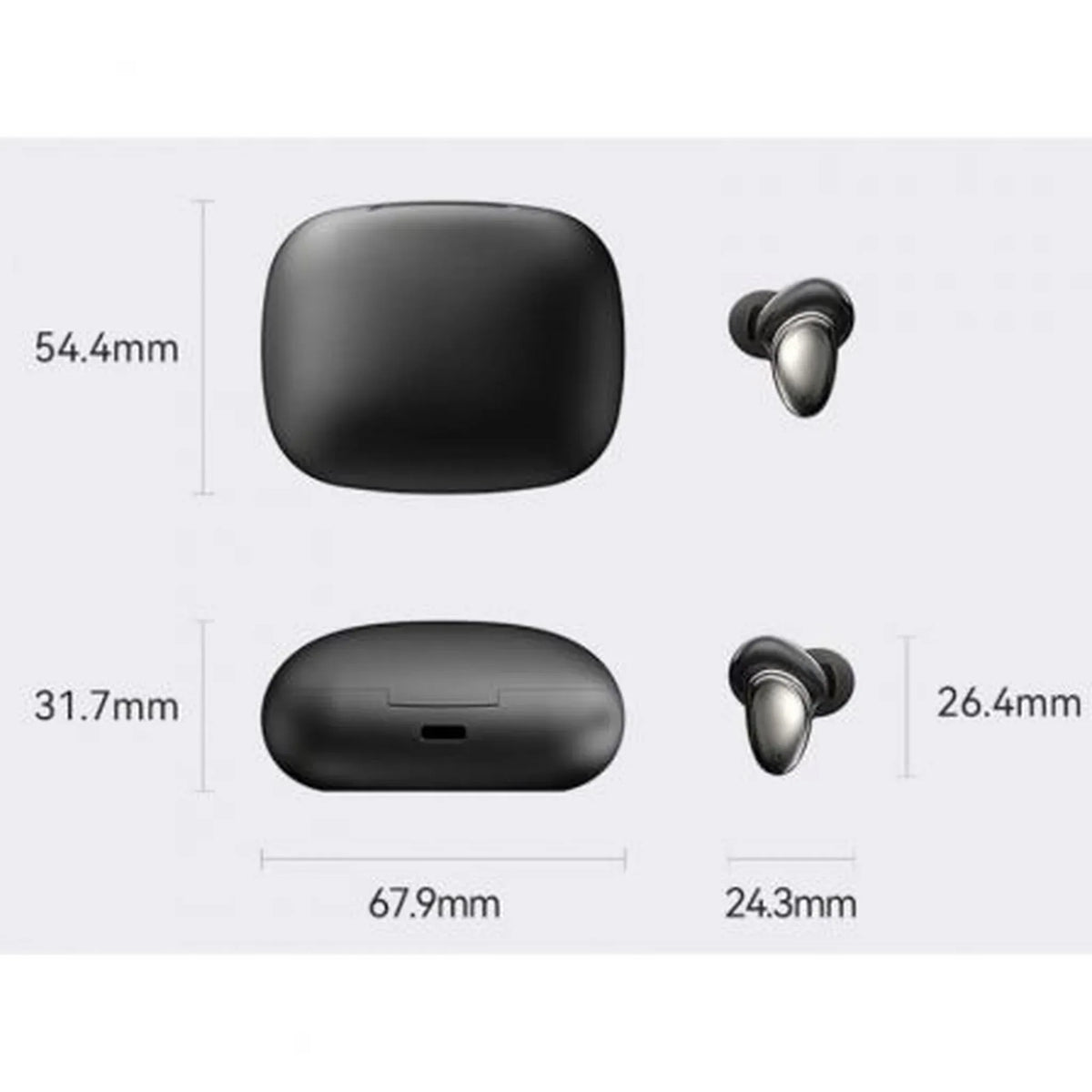 Auriculares Bluetooth Vention Tiny T13 NBNB0 con estuche de carga/ Autonomía 6h/ Negros - PixelPlaza