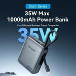 Powerbank 10000mAh Vention FHFH0/ 35W/ Gris/ Incluye Cable USB Tipo-C - PixelPlaza