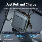 Powerbank 10000mAh Vention FHFN0/ 35W/ Gris/ Incluye Cable USB TIpo-C y Lightning - PixelPlaza