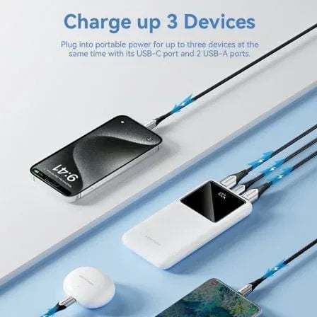 Powerbank 10000mAh Vention FHKB0/ 22.5W/ Negra - PixelPlaza