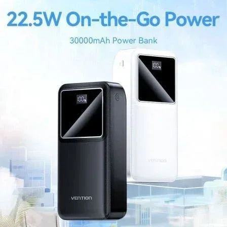 Powerbank 30000mAh Vention FHMW0/ 22.5W/ Blanca - PixelPlaza