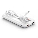 Powerbank 10000mAh Vention FHOW0/ 22.5W/ Blanca/ Incluye Cable USB Tipo-C y Lightning - PixelPlaza