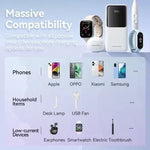 Powerbank 10000mAh Vention FHOW0/ 22.5W/ Blanca/ Incluye Cable USB Tipo-C y Lightning - PixelPlaza