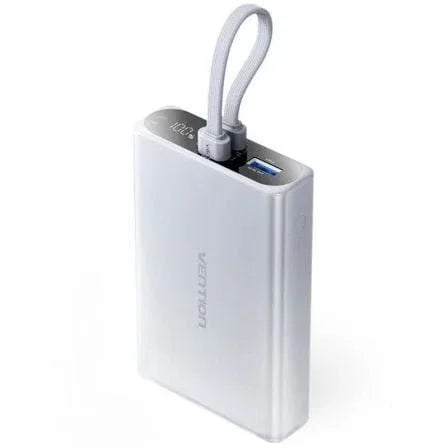Powerbank 10000mAh Vention FHZM0/ 22.5W/ Gris/ Incluye Cable USB Tipo-C y Lightning - PixelPlaza