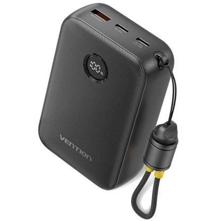 Powerbank 20000mAh Vention FKBB0-C/ 22.5W/ Negro/ Incluye Cable USB Tipo-C - PixelPlaza