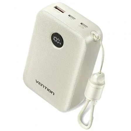 Powerbank 20000mAh Vention FKBN0-C/ 22.5W/ Beige/ Incluye Cable USB Tipo-C - PixelPlaza
