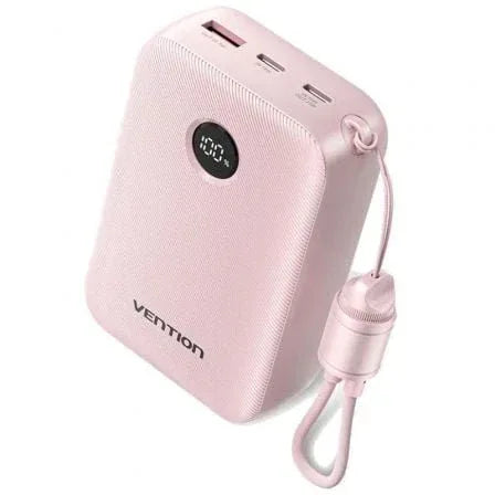 Powerbank 20000mAh Vention FKBP0-C/ 22.5W/ Rosa/ Incluye Cable USB Tipo-C - PixelPlaza