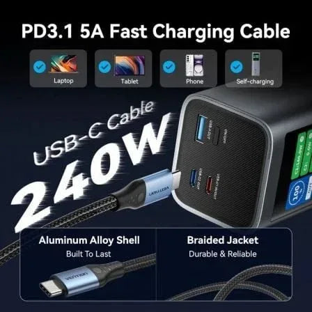 Powerbank 27000mAh Vention FKEH0/ 140W/ Gris - PixelPlaza