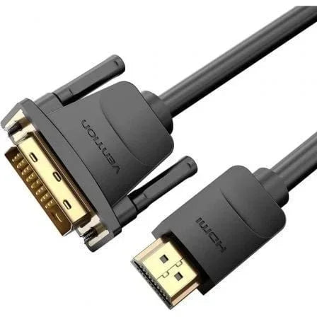 Cable Conversor Vention ABFBI/ DVI Macho - HDMI Macho/ 3m/ Negro - PixelPlaza