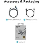 Cable Conversor HDMI 2.0 4K Vention ABLHG/ USB Tipo-C Macho - HDMI Macho/ USB Tipo-C PD 1.5m/ Gris - PixelPlaza