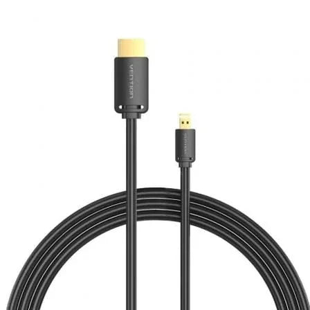 Cable Micro HDMI 2.0 4K Vention AGIBH/ HDMI Macho - Micro HDMI Macho/ 2m/ Negro - PixelPlaza