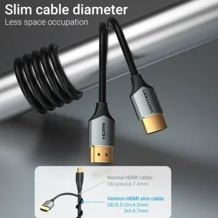 Cable HDMI 2.0 4K Vention ALEHD/ HDMI Macho - HDMI Macho/ 50cm/ Gris - PixelPlaza
