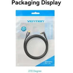 Cable HDMI 2.0 4K Acodado Vention ALRBI/ HDMI Macho - HDMI Macho/ 3m/ Negro - PixelPlaza