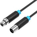Cable Estéreo Vention BBFBH/ XLR Macho - XLR Hembra/ 2m/ Negro - PixelPlaza