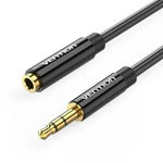 Cable Estéreo Vention BBZBD/ Jack 3.5 Macho - Jack 3.5 Hembra/ 50cm/ Negro - PixelPlaza