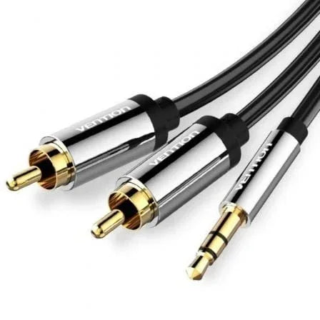 Cable Estéreo Vention BCFBI/ Jack 3.5 Macho - 2x RCA Macho/ 3m/ Negro - PixelPlaza