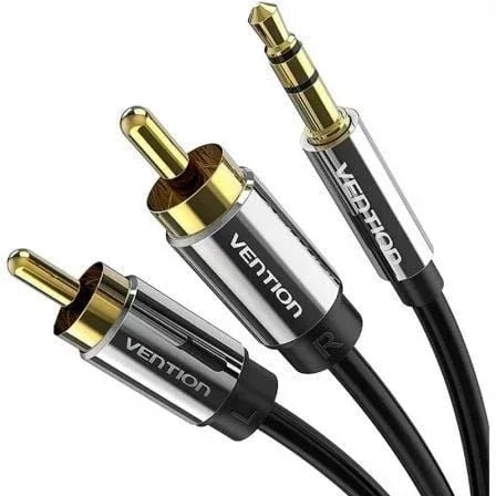 Cable Estéreo Vention BCFBI/ Jack 3.5 Macho - 2x RCA Macho/ 3m/ Negro - PixelPlaza
