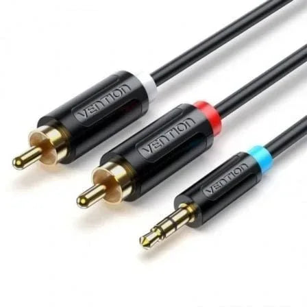 Cable Estéreo Vention BCLBI/ Jack 3.5 Macho - 2x RCA Macho/ 3m/ Negro - PixelPlaza