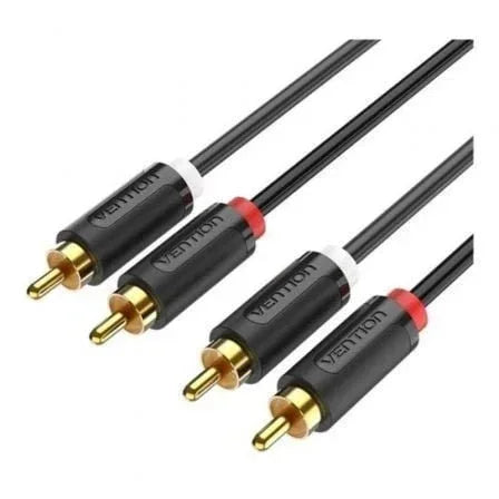 Cable Estéreo Vention BCMBF/ 2x RCA Macho - 2x RCA Macho/ 1m/ Negro - PixelPlaza