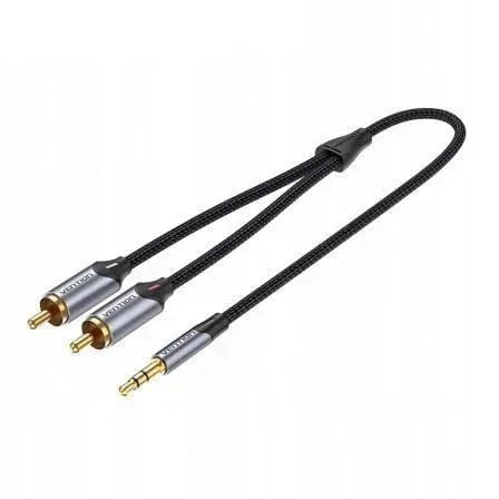 Cable Estéreo Vention BCNBI/ Jack 3.5 Macho - 2x RCA Macho/ 3m/ Gris - PixelPlaza