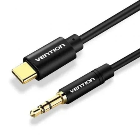 Cable Conversor Audio Vention BGABG/ USB Tipo-C Macho - Jack 3.5 Macho/ 1.5m/ Negro - PixelPlaza