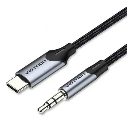 Cable Conversor Audio Vention BGKHF/ USB Tipo-C Macho - Jack 3.5 Macho/ 1m/ Gris - PixelPlaza