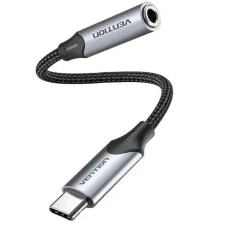 Conversor Vention BGMHF/ Jack 3.5 Hembra - USB Tipo-C Macho/ 1m/ Gris - PixelPlaza