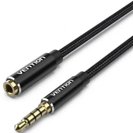 Cable Estéreo Vention BHCBI/ Jack 3.5 Macho - Jack 3.5 Hembra/ 3m/ Negro - PixelPlaza