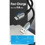 Cable USB 2.0 Vention COAHG/ USB Macho - MicroUSB Macho/ 480Mbps/ 1.5m/ Gris - PixelPlaza