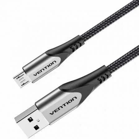 Cable USB 2.0 Vention COAHH/ microUSB Macho - USB Macho/ 480Mbps/ 2m/ Gris - PixelPlaza