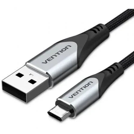 Cable USB 2.0 Vention COCHD/ USB Macho - MicroUSB Macho/ 480Mbps/ 50cm/ Negro - PixelPlaza