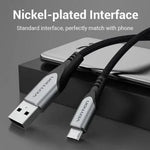 Cable USB 2.0 Vention COCHD/ USB Macho - MicroUSB Macho/ 480Mbps/ 50cm/ Negro - PixelPlaza