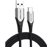 Cable USB 2.0 Tipo-C Vention CODHH/ USB Macho - USB Tipo-C Macho/ 480Mbps/ 2m/ Gris - PixelPlaza
