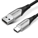 Cable USB 2.0 Tipo-C Vention CODHI/ USB Tipo-C Macho - USB Macho/ 480Mbps/ 3m/ Gris - PixelPlaza