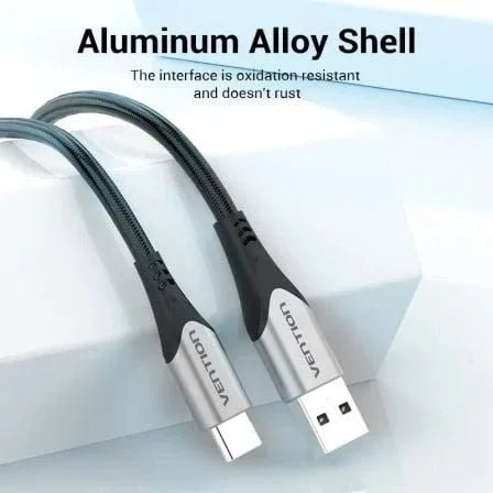 Cable USB 2.0 Tipo-C Vention CODHI/ USB Tipo-C Macho - USB Macho/ 480Mbps/ 3m/ Gris - PixelPlaza