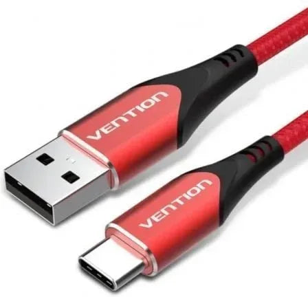 Cable USB 2.0 Tipo-C Vention CODRG/ USB Tipo-C Macho - USB Macho/ 480Mbps/ 1.5m/ Rojo - PixelPlaza