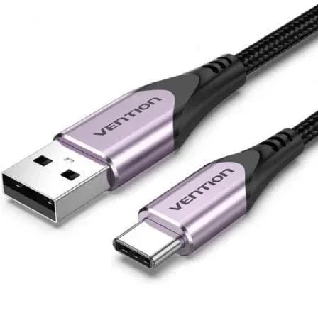Cable USB 2.0 Tipo-C Vention CODVF/ USB Tipo-C Macho - USB Macho/ 480Mbps/ 1m/ Purpura - PixelPlaza