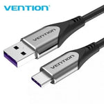 Cable USB 2.0 Tipo-C Vention COFHG/ USB Tipo-C Macho - USB Macho/ Hasta 100W/ 480Mbps/ 1.5m/ Gris - PixelPlaza